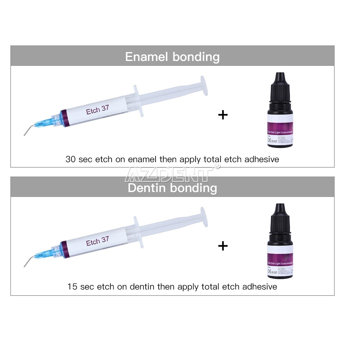 10X Dentex Dental Acid Etching Gel 37% 5 ml/syringe DX Etch 37