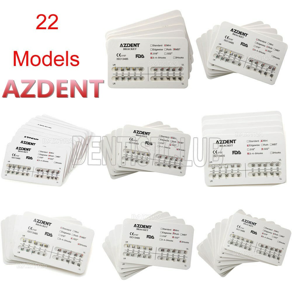 Dental Orthodontic Braces Metal Brackets Mini Standard Roth MBT 022 Hooks 345