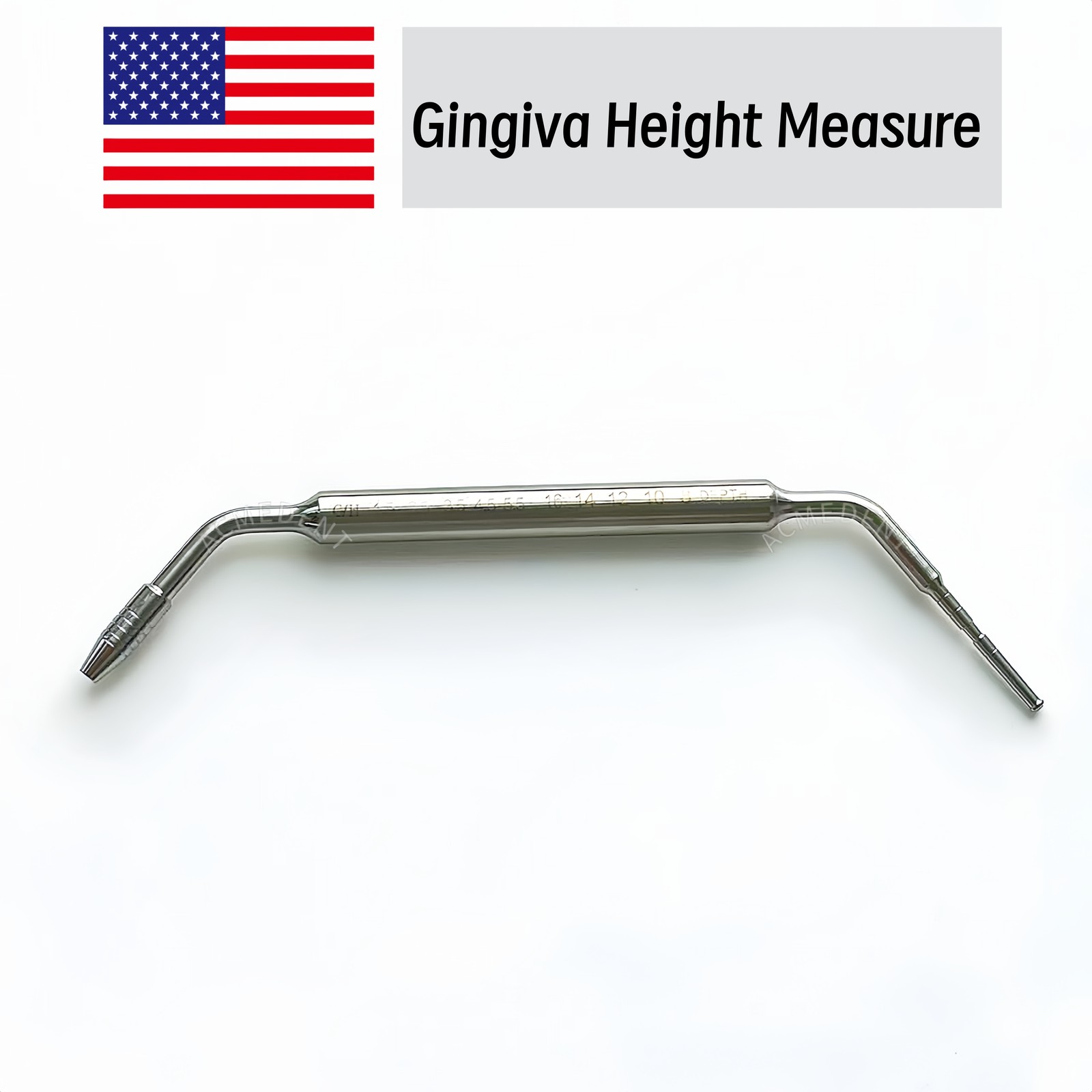 GH Depth Probe Measuring Tool Gauge Dental Implant Gingiva Height Measure 2Heads
