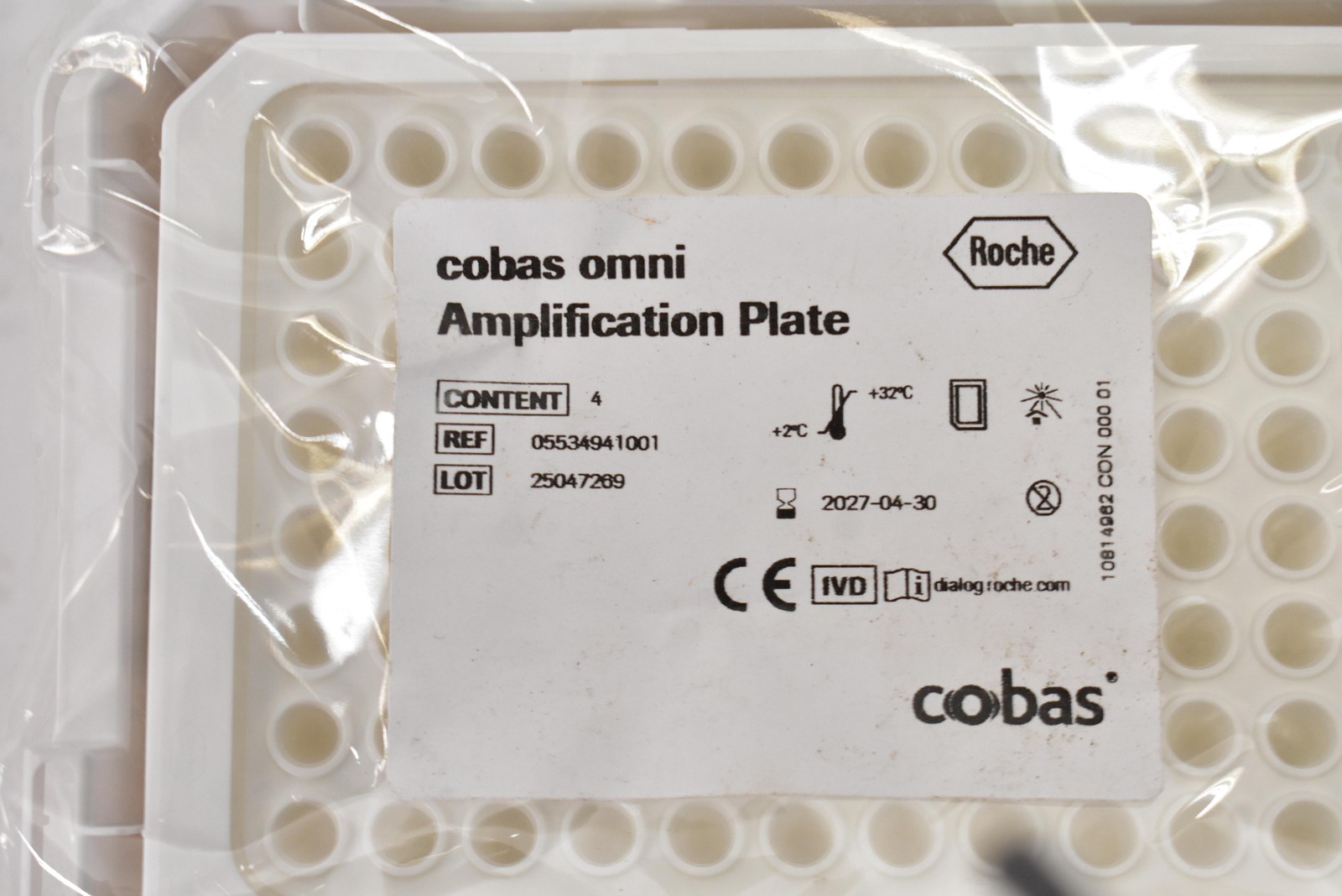 Roche cobas omni Amplification Plate REF 05535491001 IVD CE Content 4 Exp 2027