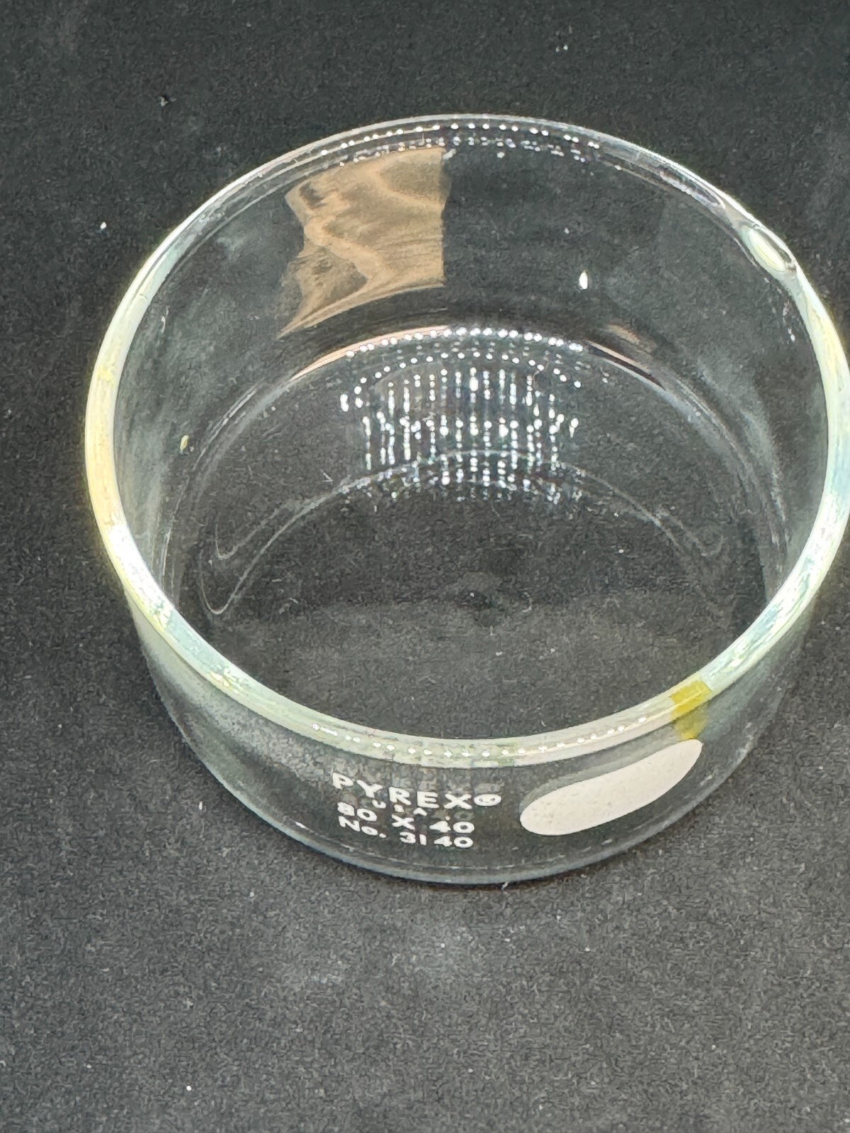 set CORNING PYREX Glass crystalizing dish 80 x 40 & Beaker 100 ML 3140 -J119