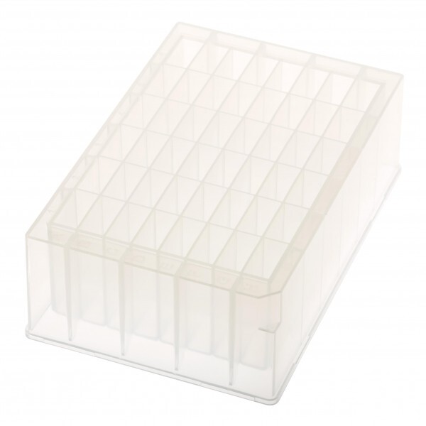 CELLTREAT 48 Deep Well Plate, 4.6mL, PP, Rectangle Well, U-Bottom, NS 229578