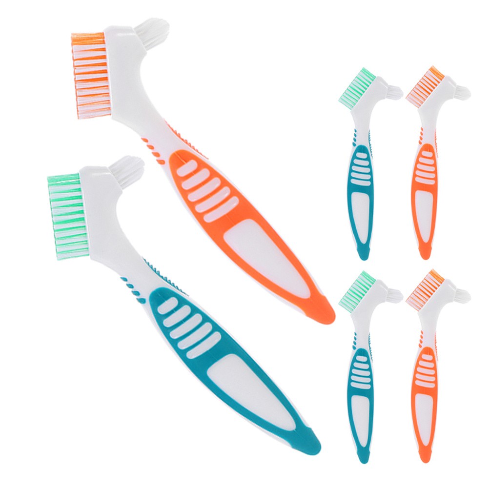 6 Pcs Denture Cleaning Brush False Teeth Care Tool Retainer Toothbrush