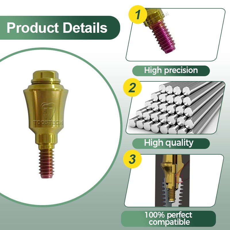 Multi unit straight abutment fits to MIS Seven Internal Hexagon Connection