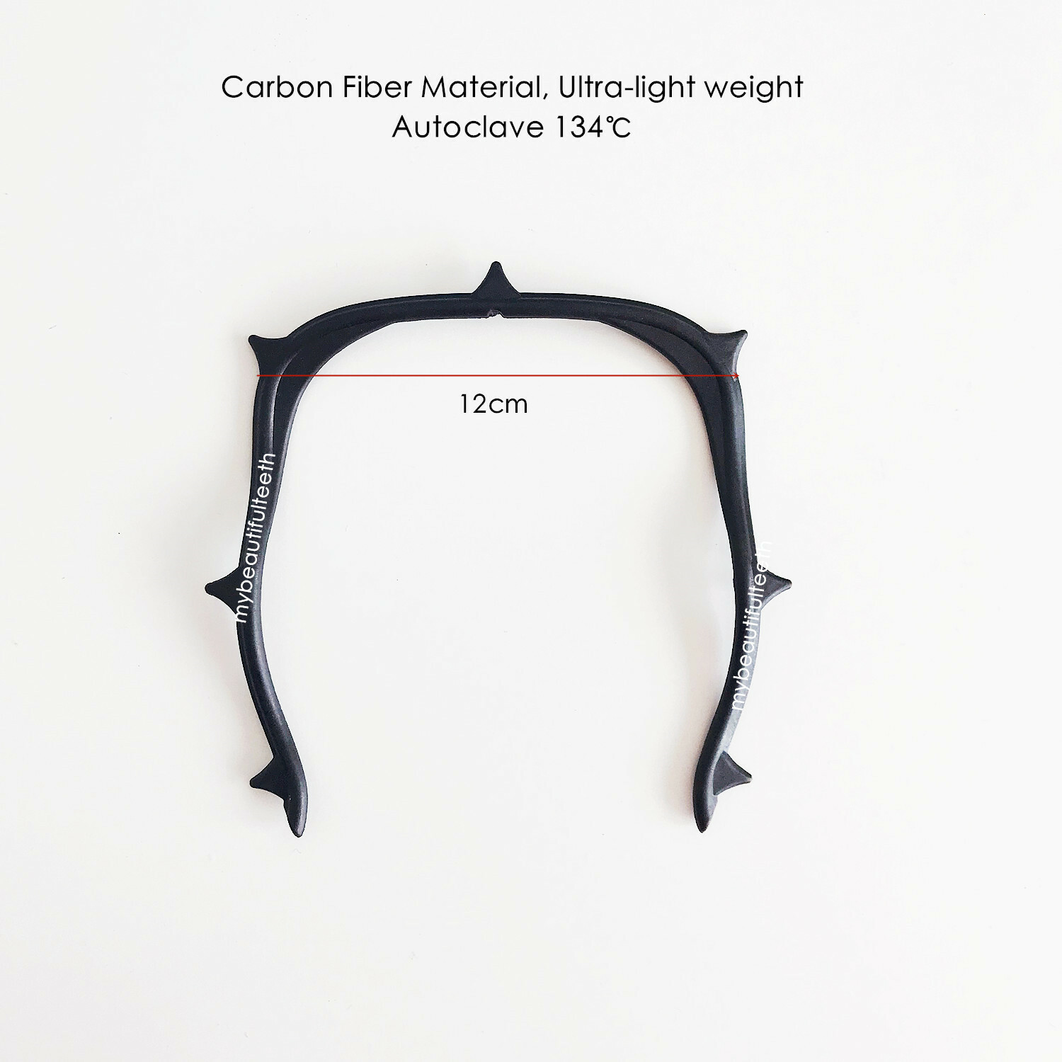 Rubber Dam Sheets Frame Holder Dental Carbon Fiber U-Shape Black Ultra-Light LMS