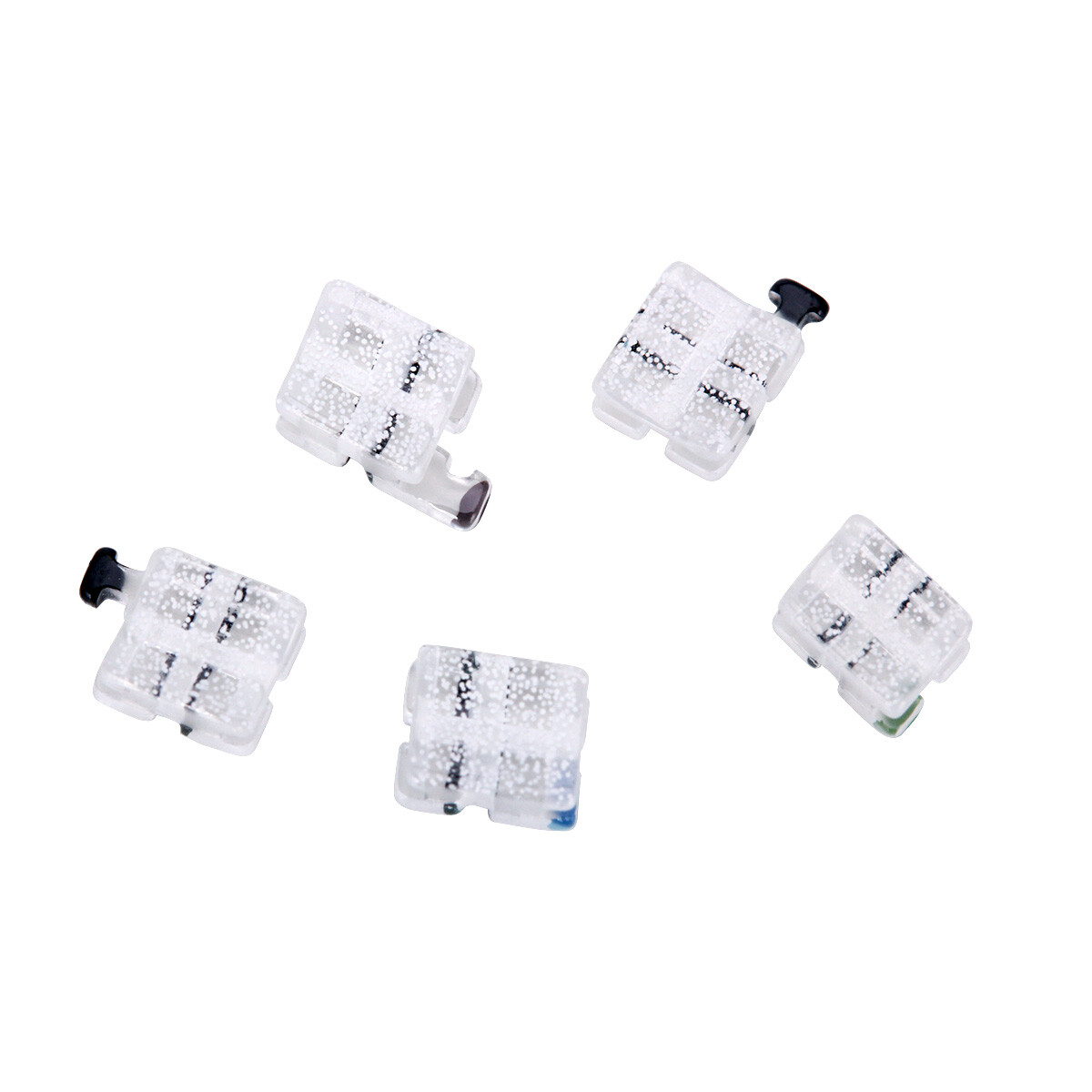 ABSOLUTE Dental Orthodontic Sapphire Ceramic Brackets Braces MBT.022 Hooks 345