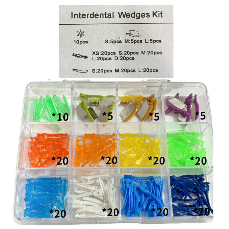 3 Kit Interdental Wedges Kit Sectional Adaptive/Tulwar/Diamond/Matrix Blade Type