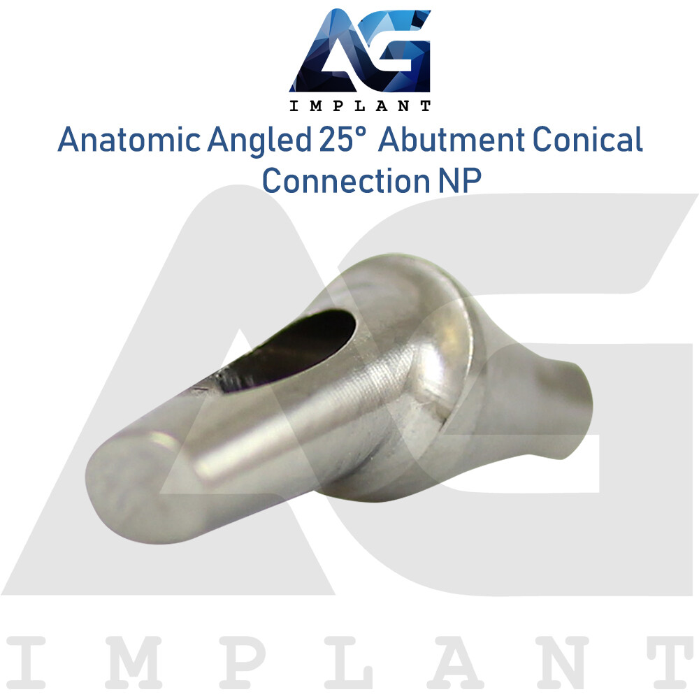 5x Titanium Anat0mic Angled Prosthetic 25° Narrow Platform NP Int Hex 2.25mm