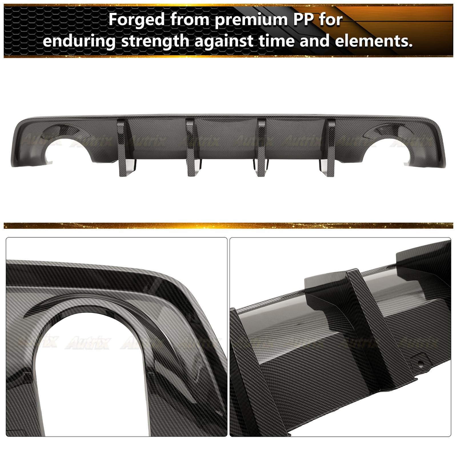 Rear Bumper Diffuser for 2020-2024 Charger Widebody SRT Hellcat Carbon Fiber