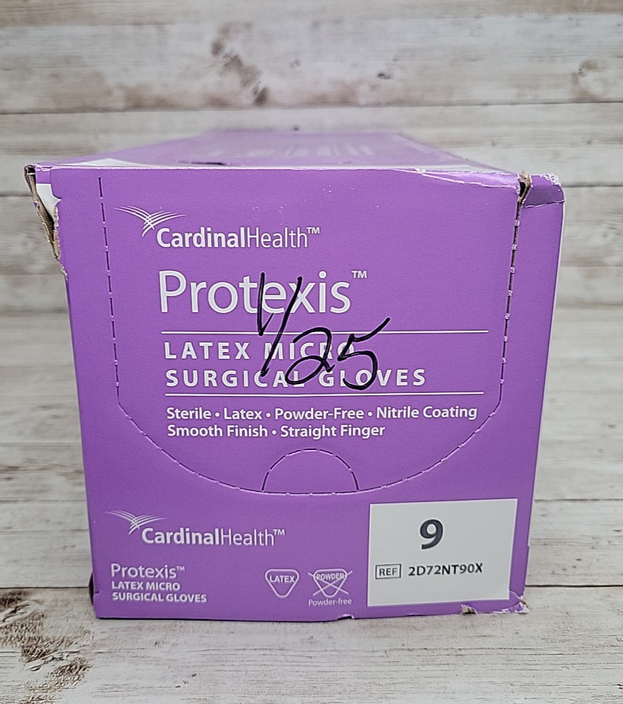 Protexis Latex Micro Surgical Gloves Sterile *Dented Box* Size: 9 *See Dates*