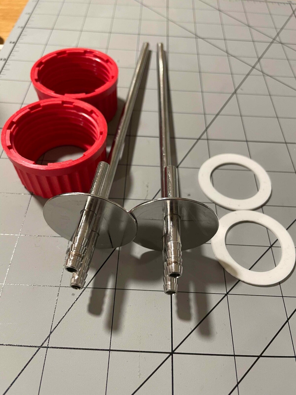 Duran Stainless Steel 2 Port Feed Bottle Assembly for GL-45 Cap