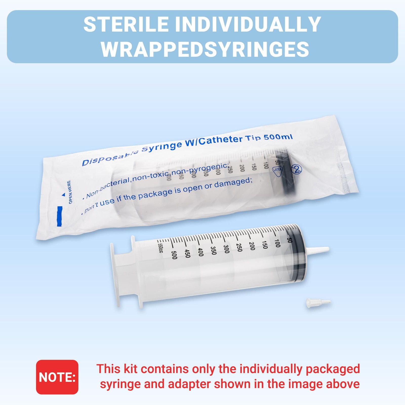 500ml Large Syringe, Plastic Syringe with Tip Adapter, for Thick Liquids for …
