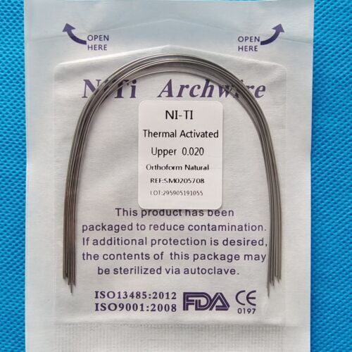 10Packs Dental Orthodontic Thermal Activated Niti Round Arch Wires Natural Form