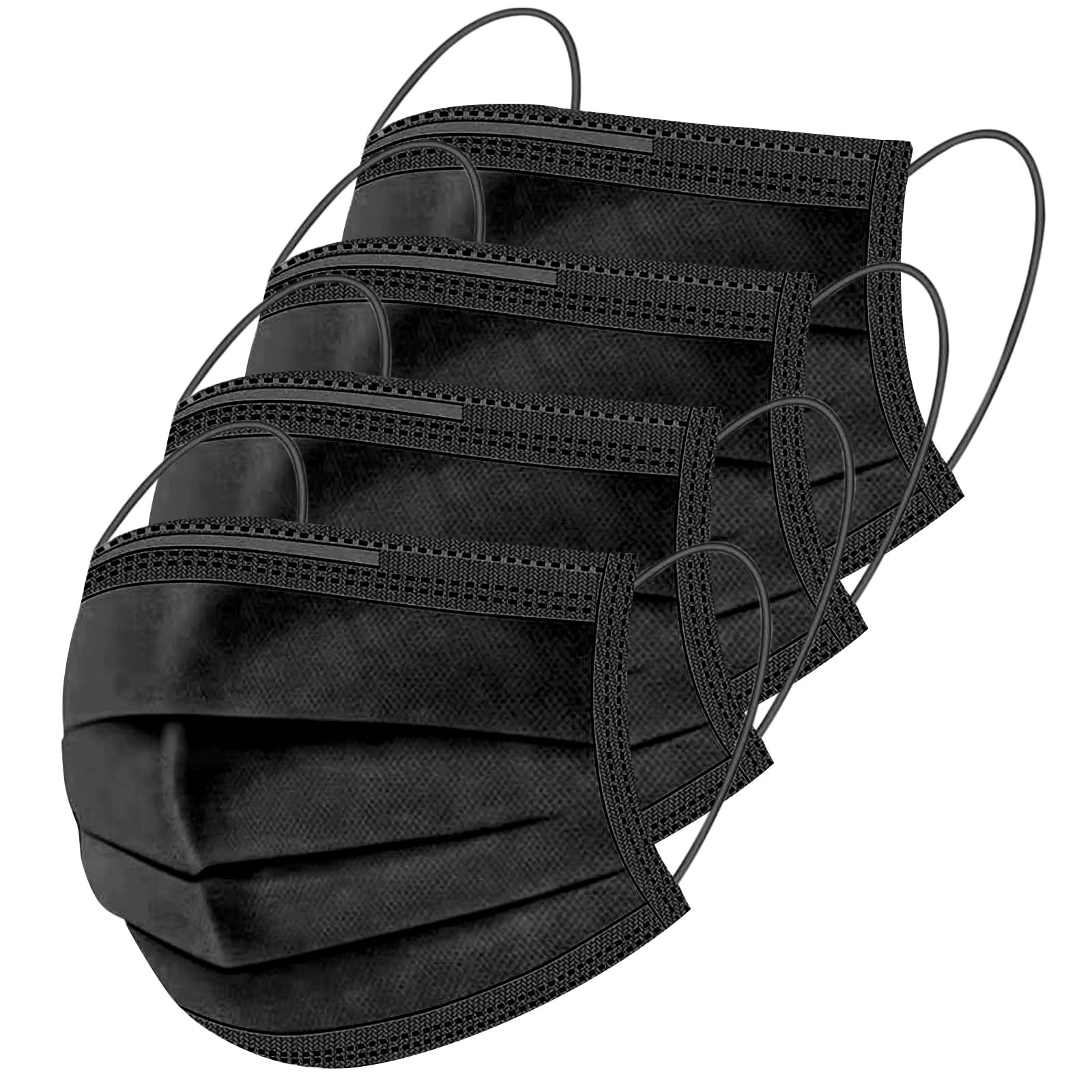 ZIYE Disposable Face Masks – 1 Count (Pack of 100), Black(pack 100)