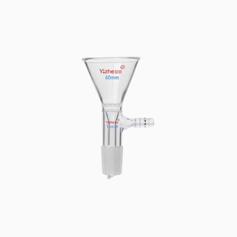 60mm Transparent Glass Filter Funnel with 24/29 Standard Joint School Lab Use