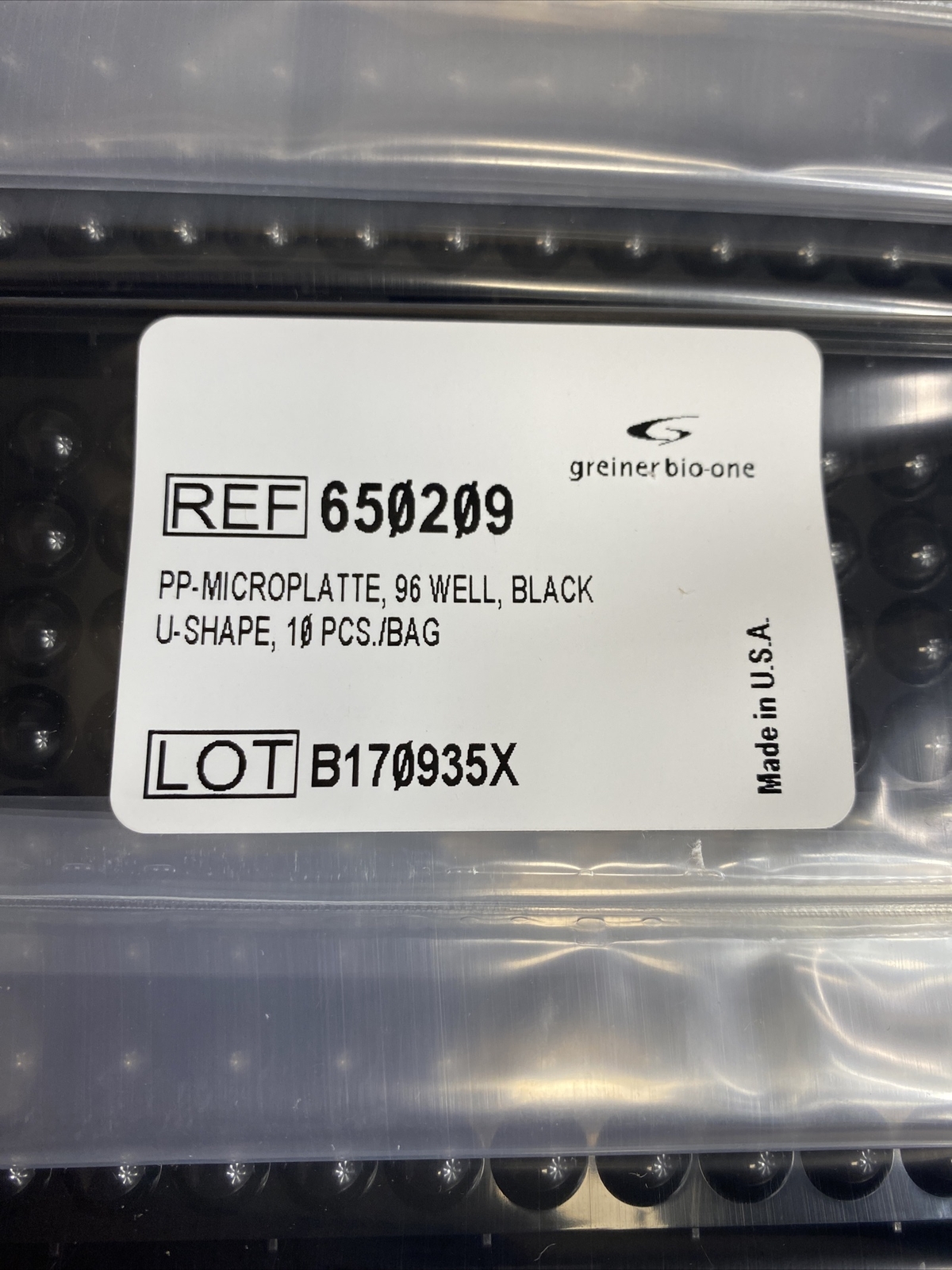 Greiner Bio-One Microplate 96 Well U Bottom Total of 100 Plates