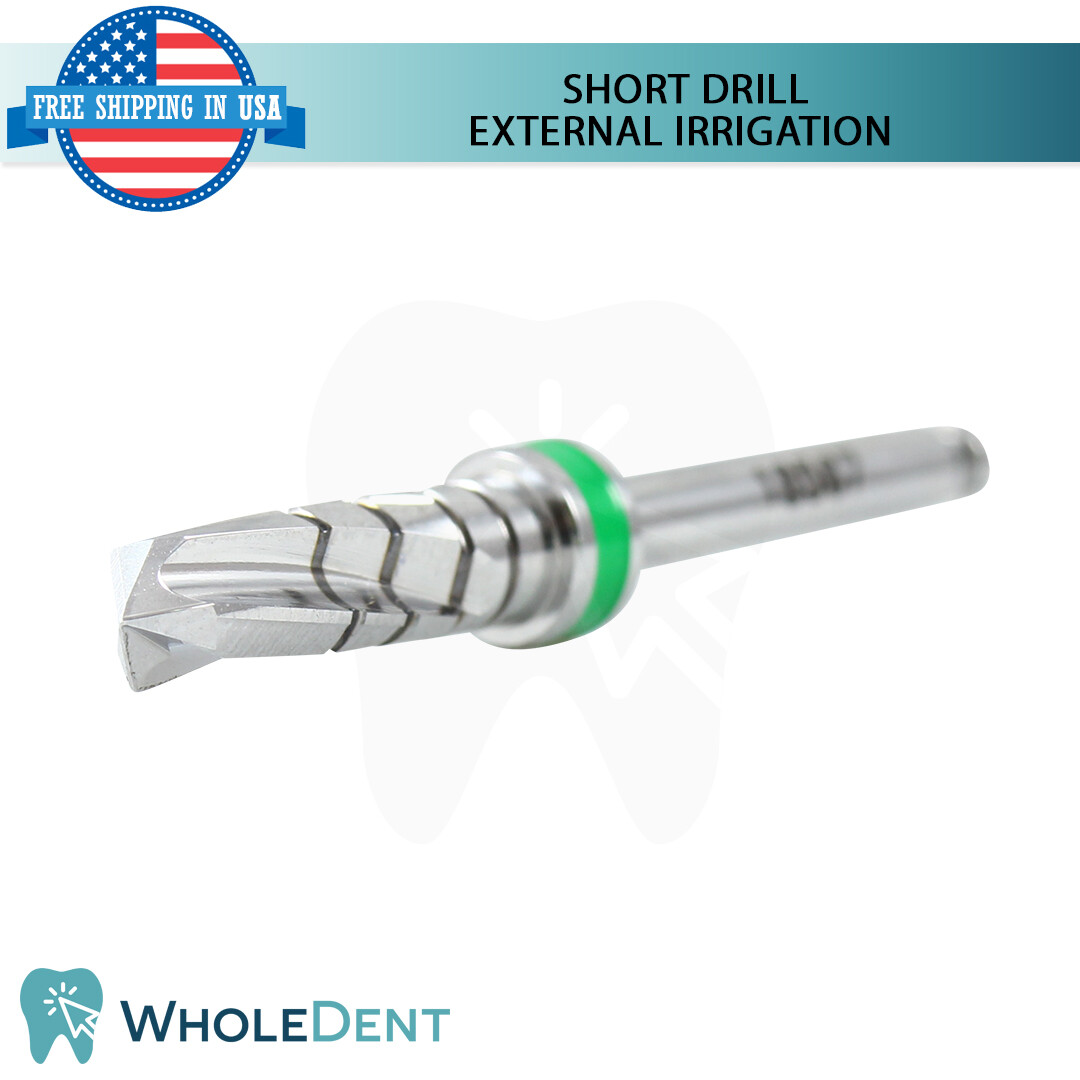 Sur gical Short Cylindrical Drill External Irri gation Dental Im plant Tool
