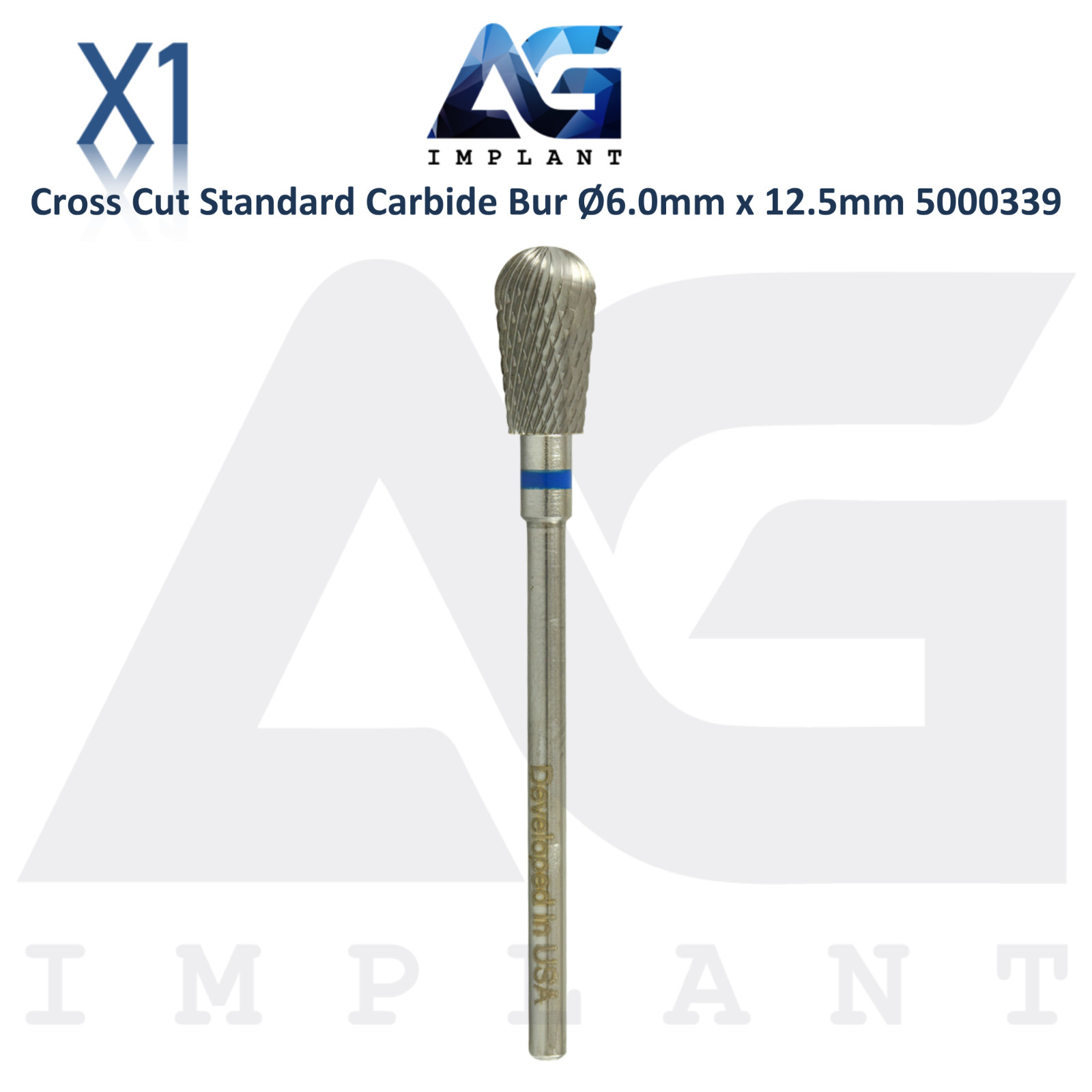 Dental Wilson Cross Cut Bud Standard Bur Ø6.0×12.5mm Tungsten Carbide 5000339