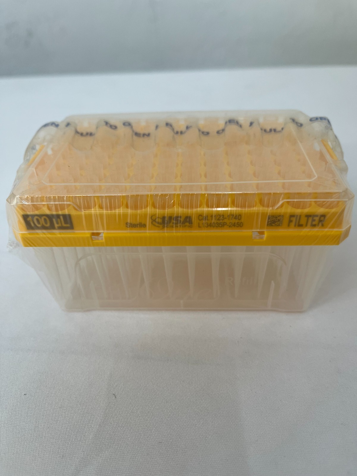 USA Scientific Tip One 1-100 UL Beveled Filter Refill Tips 1120-1840, 96/rack