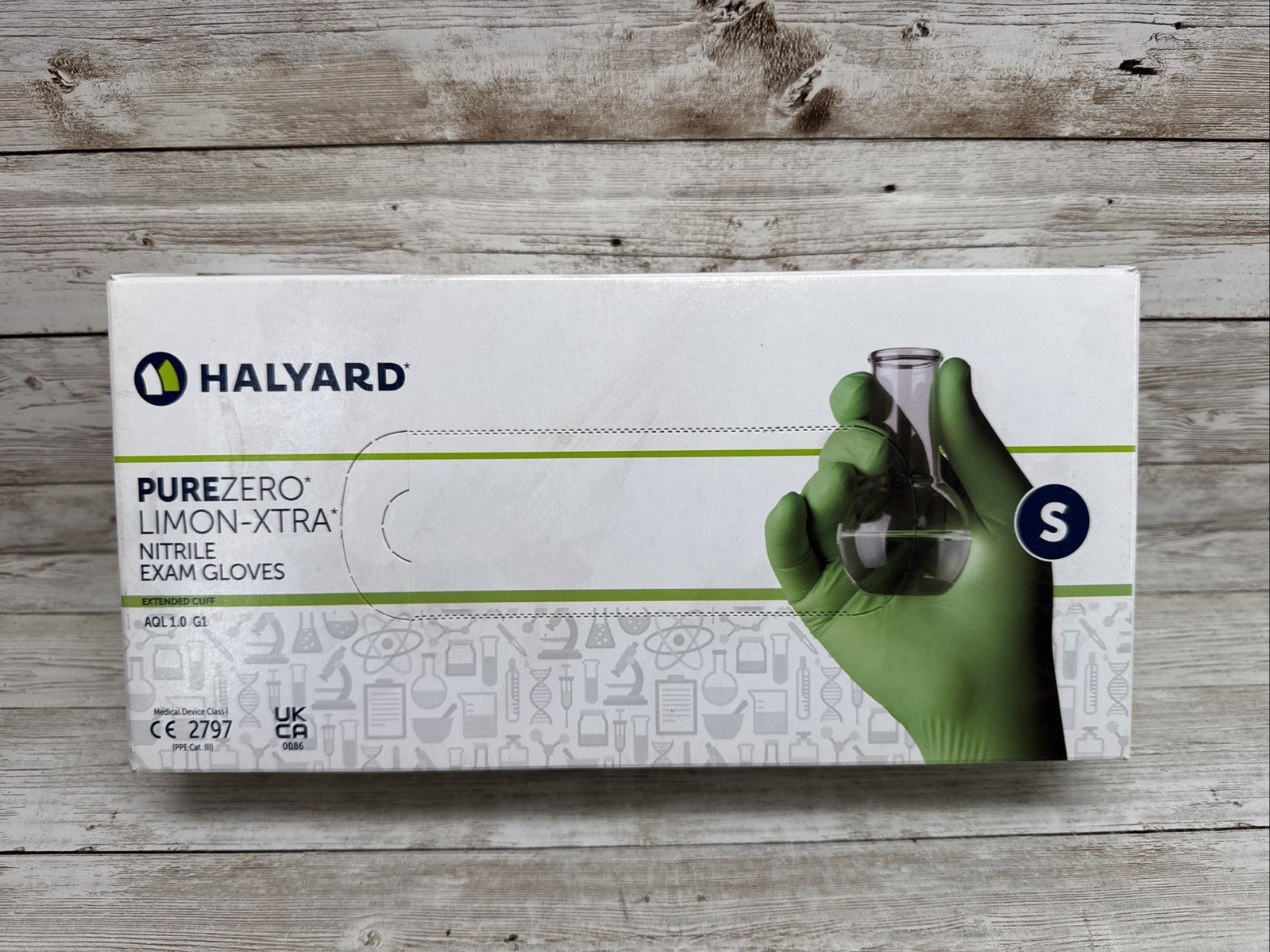 HALYARD PUREZERO LIMON-XTRA Nitrile Exam Gloves *2 Boxes* Size: SMALL *See Date*