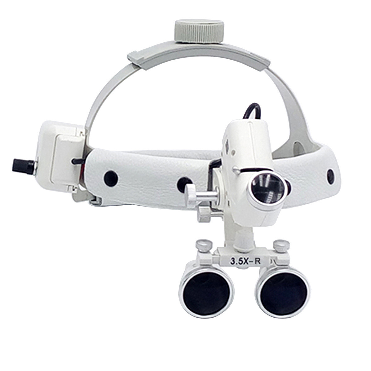 3.5X Dental Surgery Binocular Loupes Headband Magnifier + LED Headlight