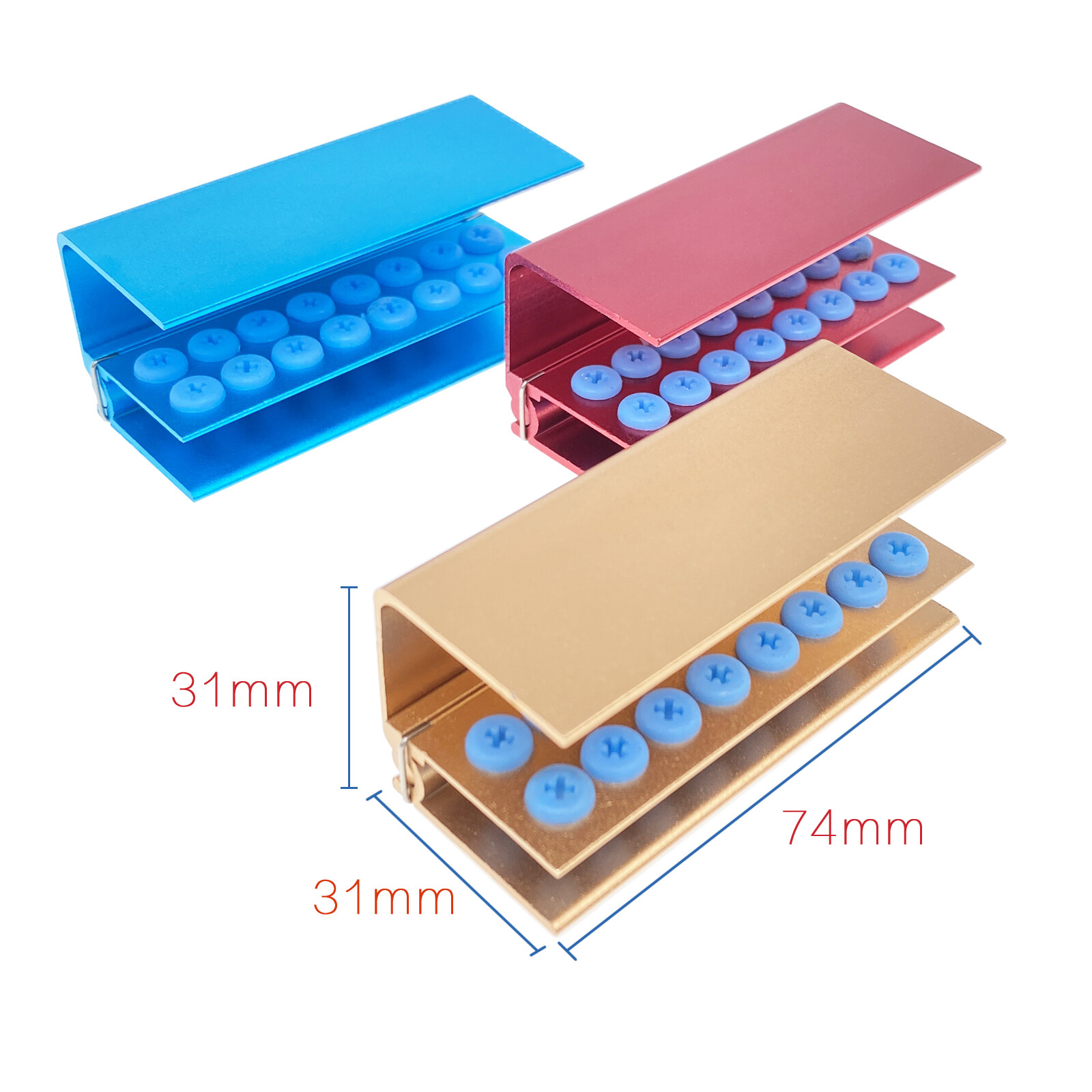 Dental Bur Burs Holder Block Disinfection Box 10/16/24/100/142 Holes ALL Models
