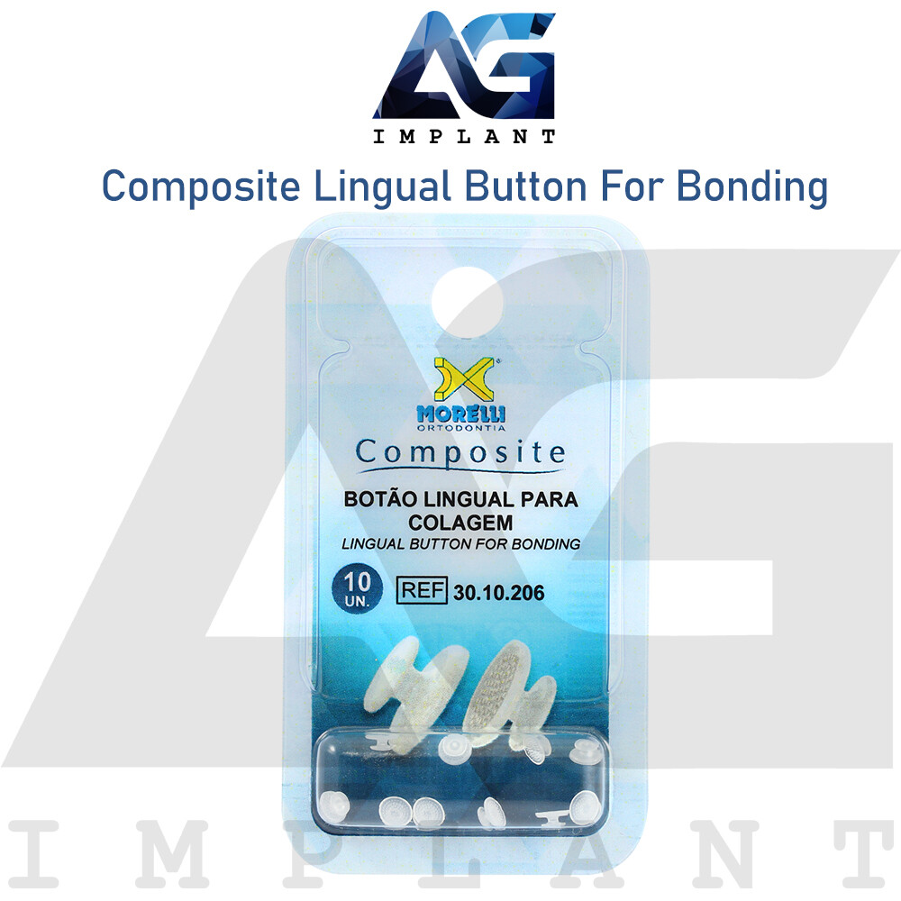 Composite Lingual Button Bonding Convex Round Base Brackets Orthodontic Dental