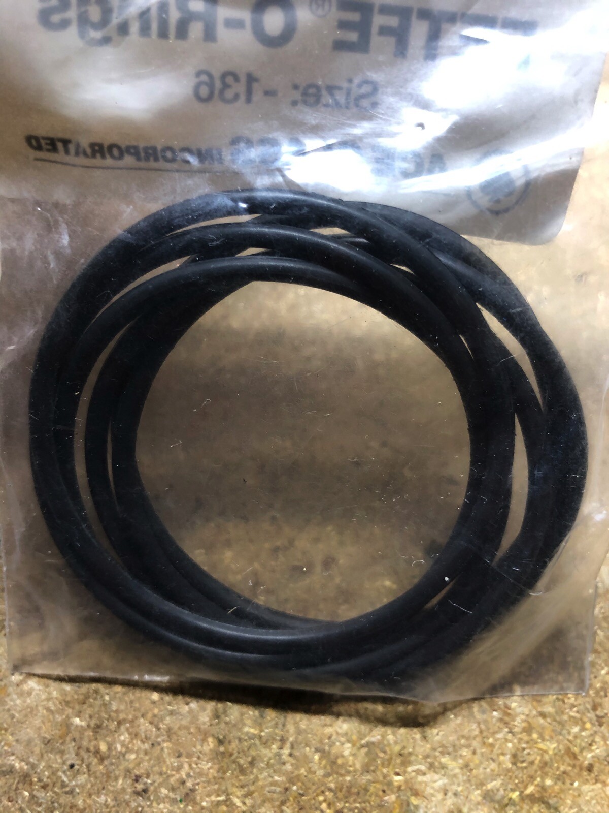 ACE GLASS Fluoroelastomer FETFE O-Ring, Size-136, 7855-729, 6-Pk, New