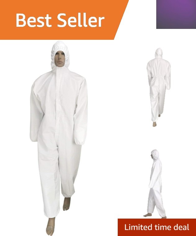 Lightweight XL Disposable Isolation Coveralls with Hood – Safe & Comfortable