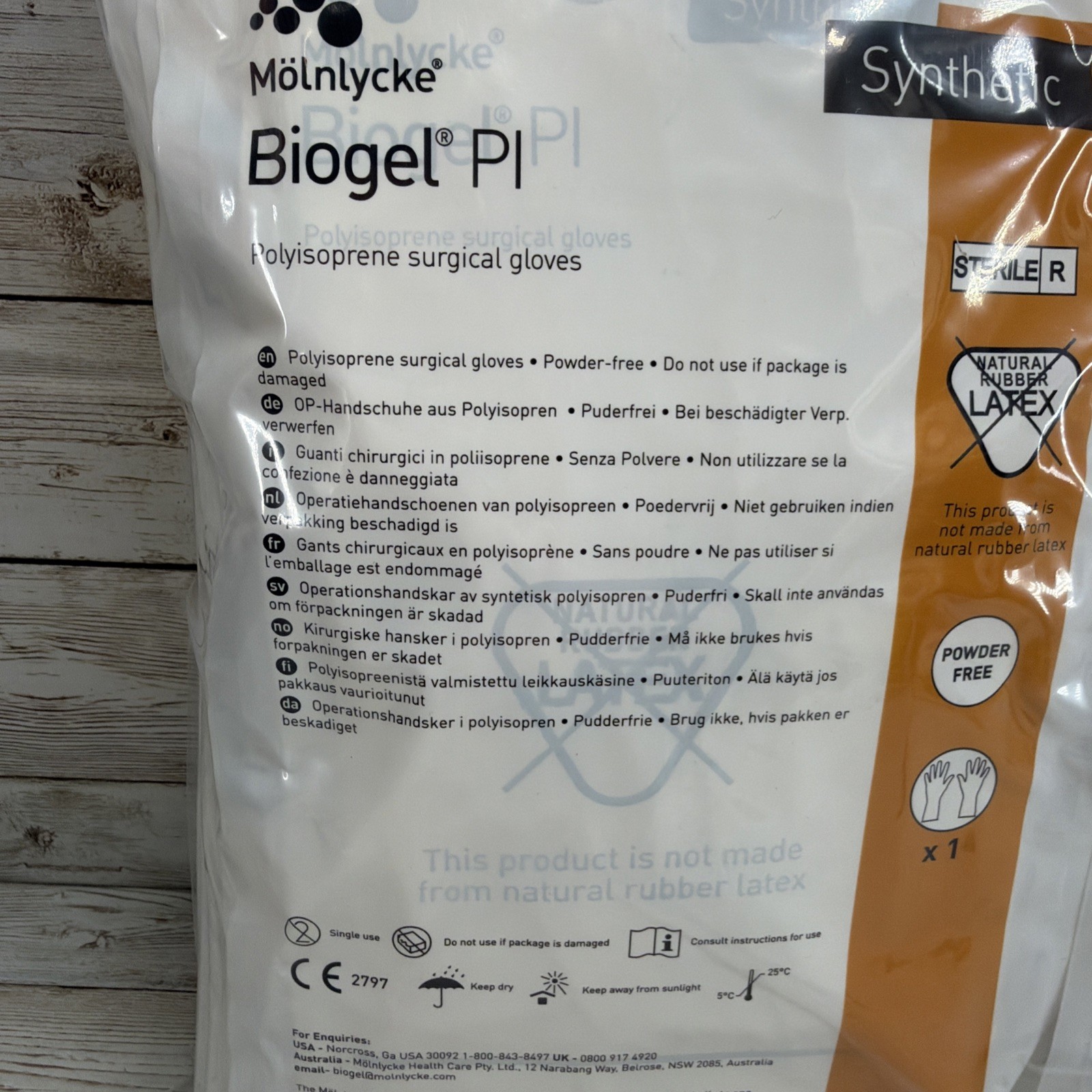 Biogel PI Surgical Gloves Sterile PF Molnlycke, *23 Pair* Size: 8 *See Date*