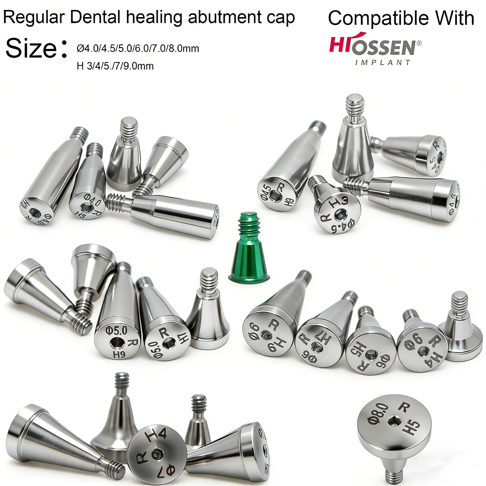 US 5Pcs Dental Osstem Hiossen Healing Abutment Cover Screw Mini Regular Platform