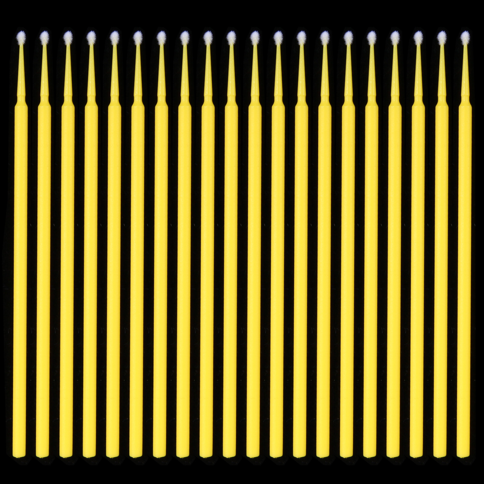 100 Micro Brushes Applicators Microbrush Dental Regular Yellow 2.0 mm