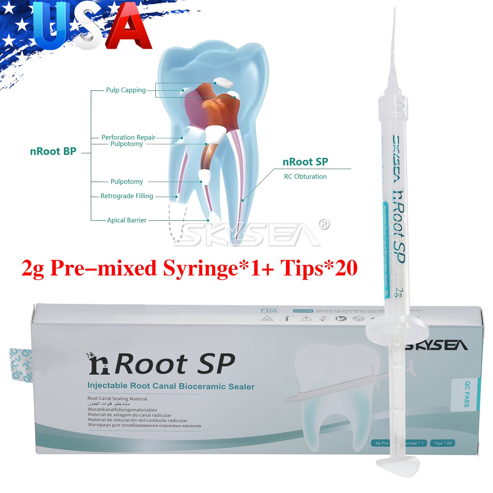 Bioceramic for Root & Pulp Treatment 2g tube II Free Ship