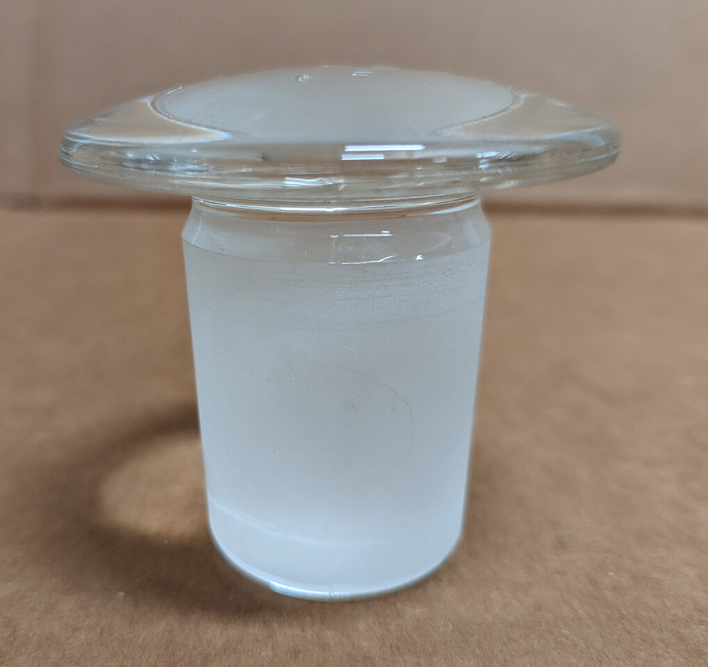Corning Pyrex Flathead Solid Glass Stopper #45