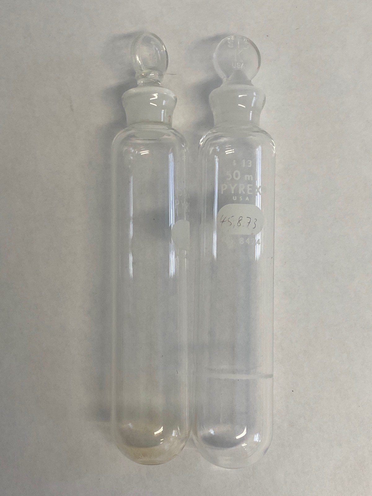 (4) PYREX Glass 15mL & 50mL Conical Graduated Glass Centrifuge Tube Receiver