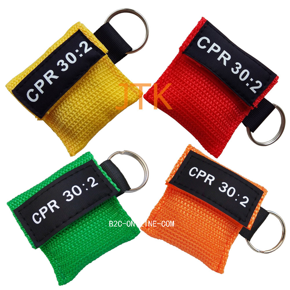 CPR MASK WITH KEYCHAIN CPR FACE SHIELD POCKET AED 4 COLORS WRITING CPR 30:2