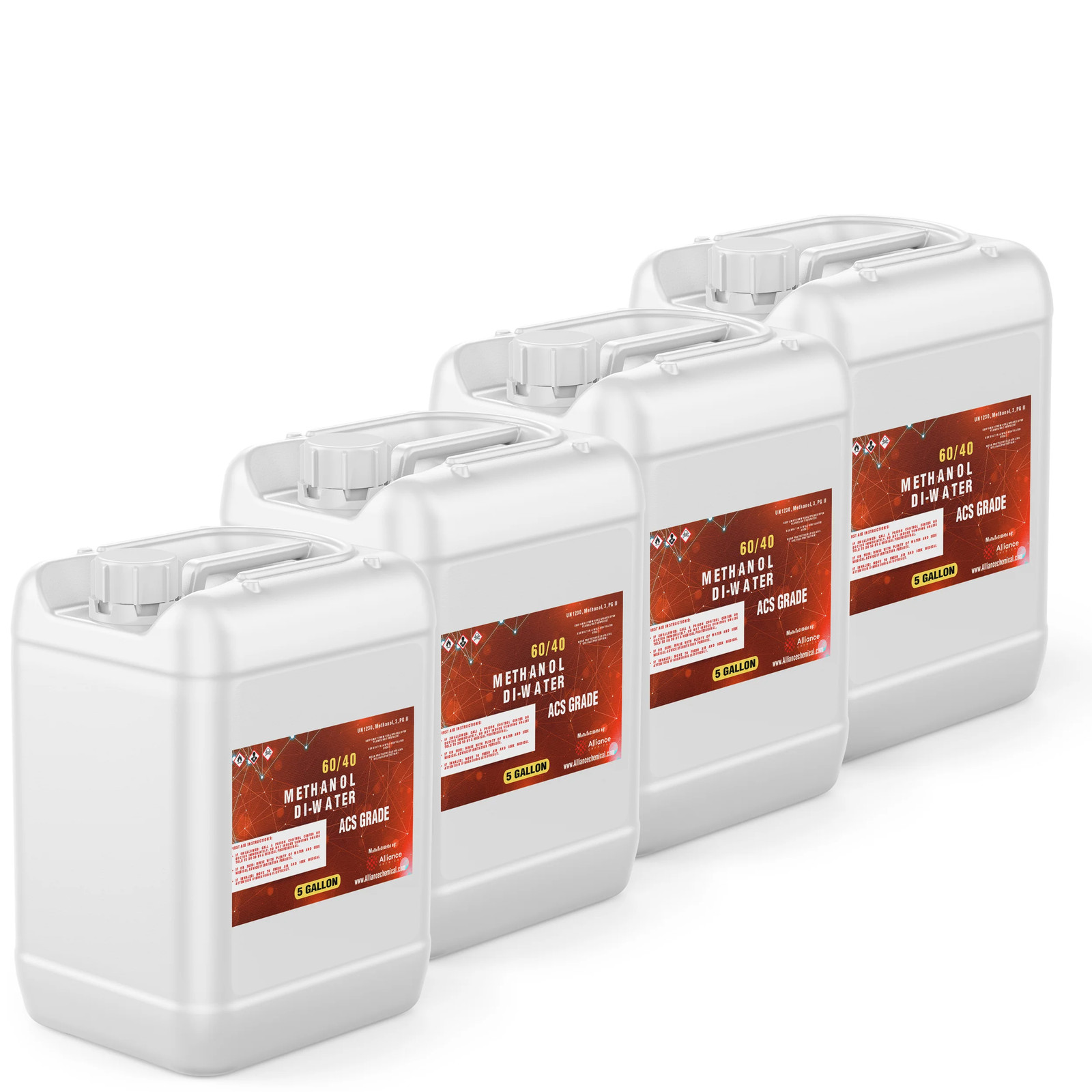 60/40 Methanol/DI Water Solution ACS Grade – 4 x 5 Gallon Pails