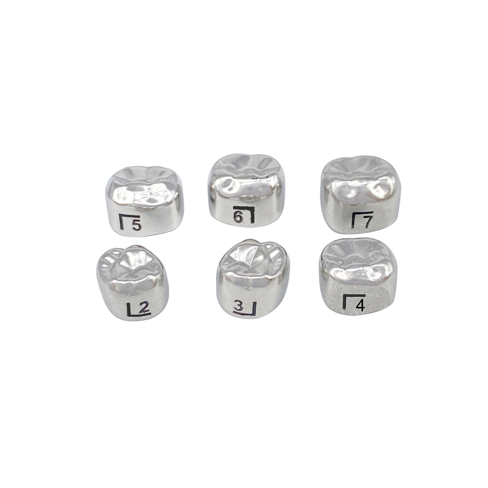 Dental Adult Crown Stainless Steel Primary Permanent Molar Crowns 5Pcs/Box