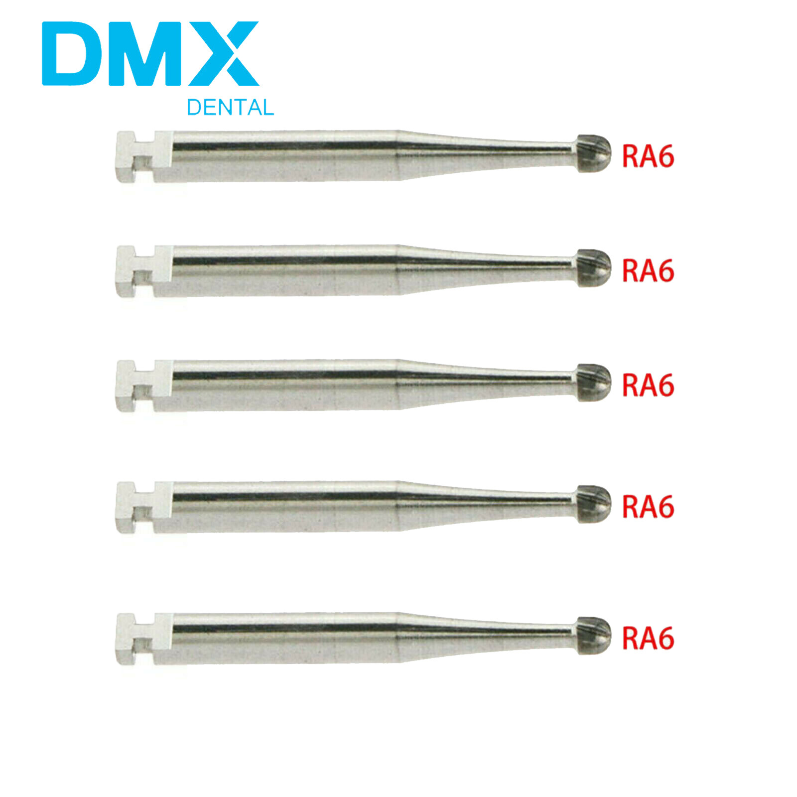 Dental Round Latch Carbide Bur RA 1 2 3 4 5 6 7 8 Midwest For Slow Low Speed
