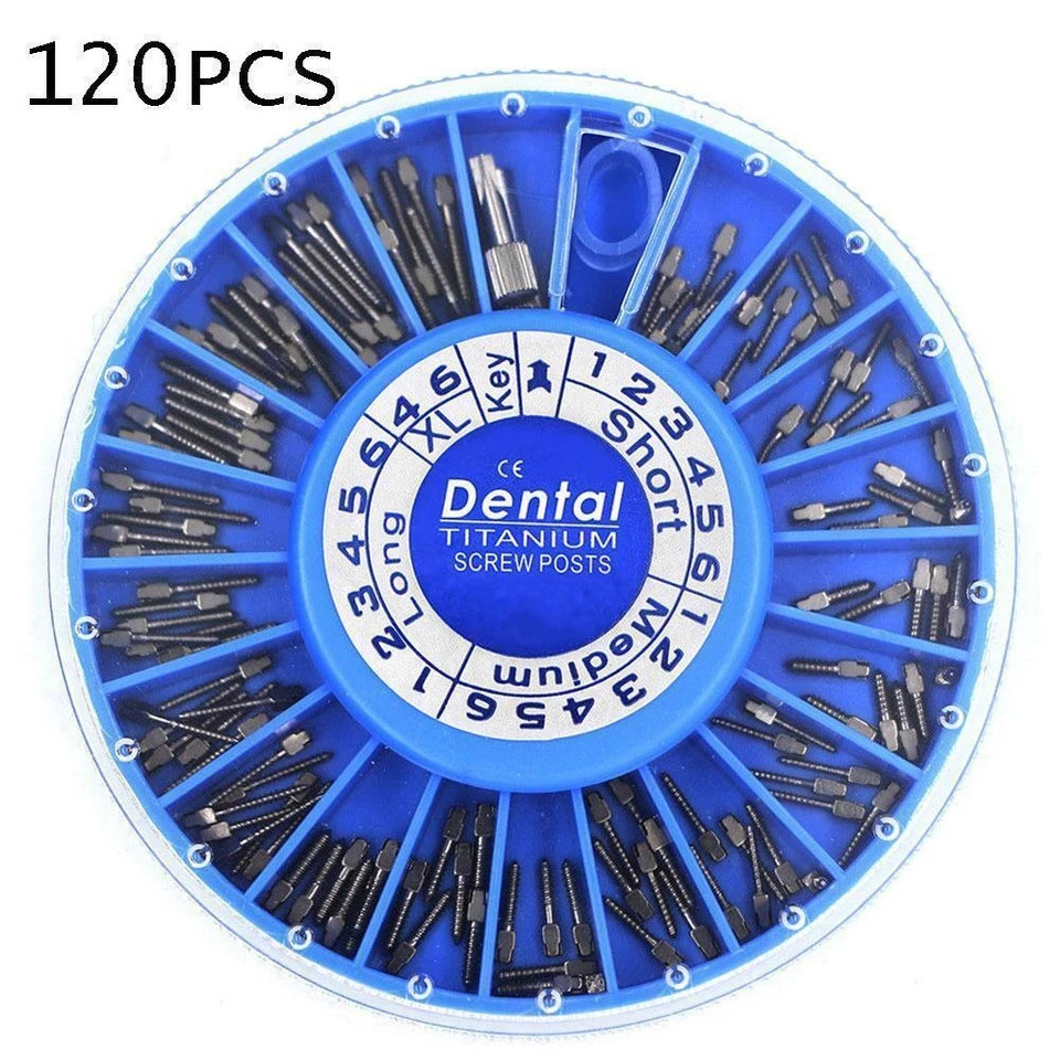 Dental Endo Screw Post Completed Silver/Gold Plated Conical Pins/Fiber Posts