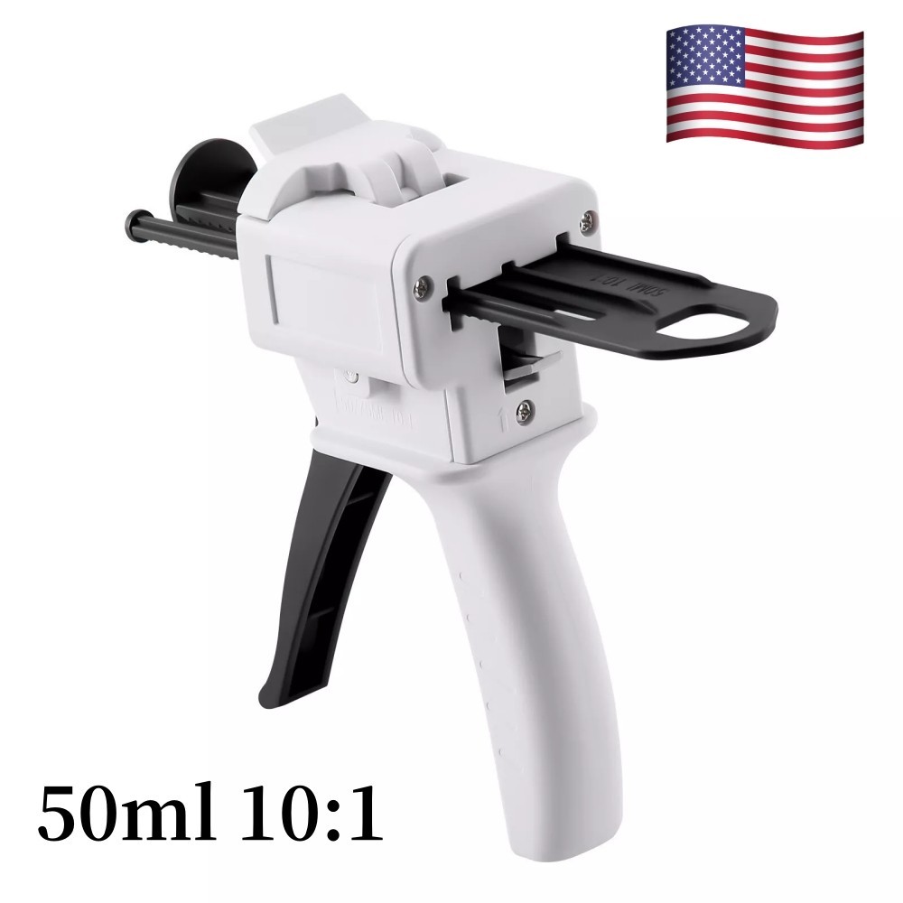 Dental Impression Materials Mixing Dispensing Dispenser Gun Ratio 1:1/10:1 50ml