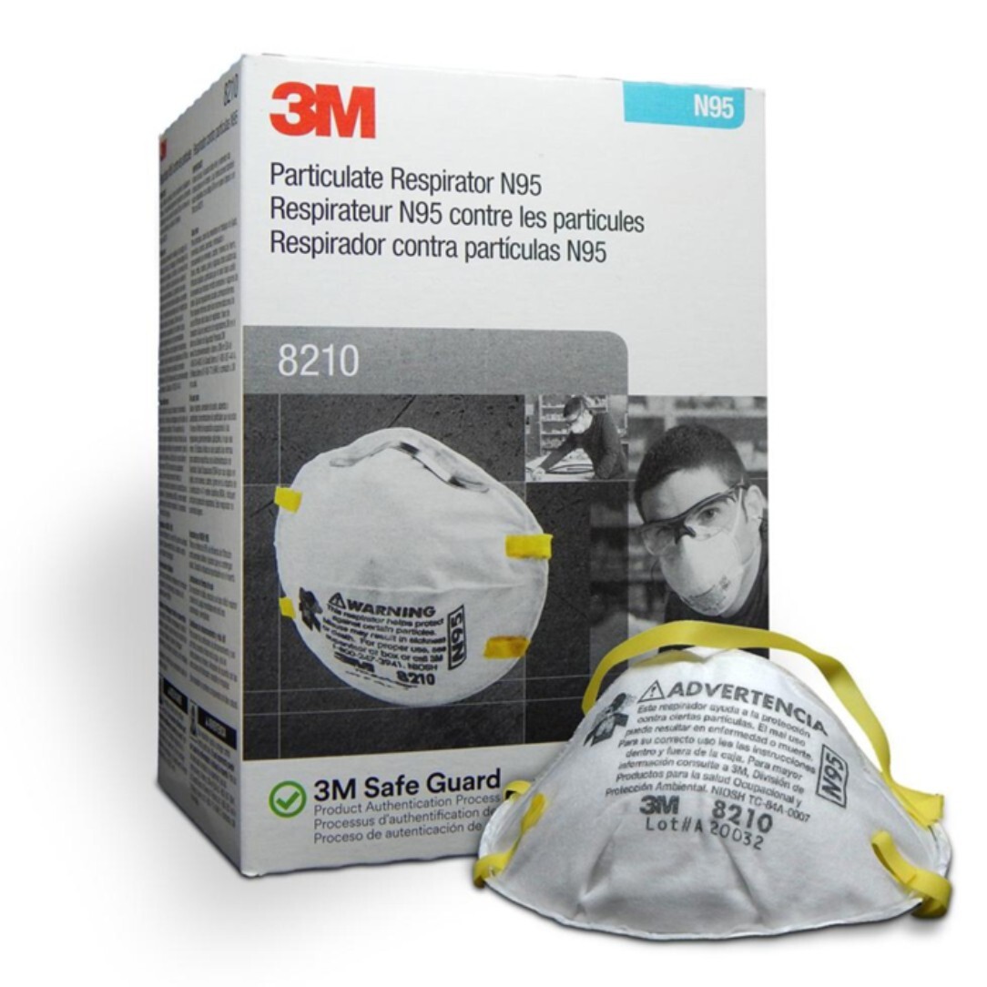 3M 8210 N95 Particulate Respirator Mask Case – 160 Masks (8 Boxes of 20) – NEW