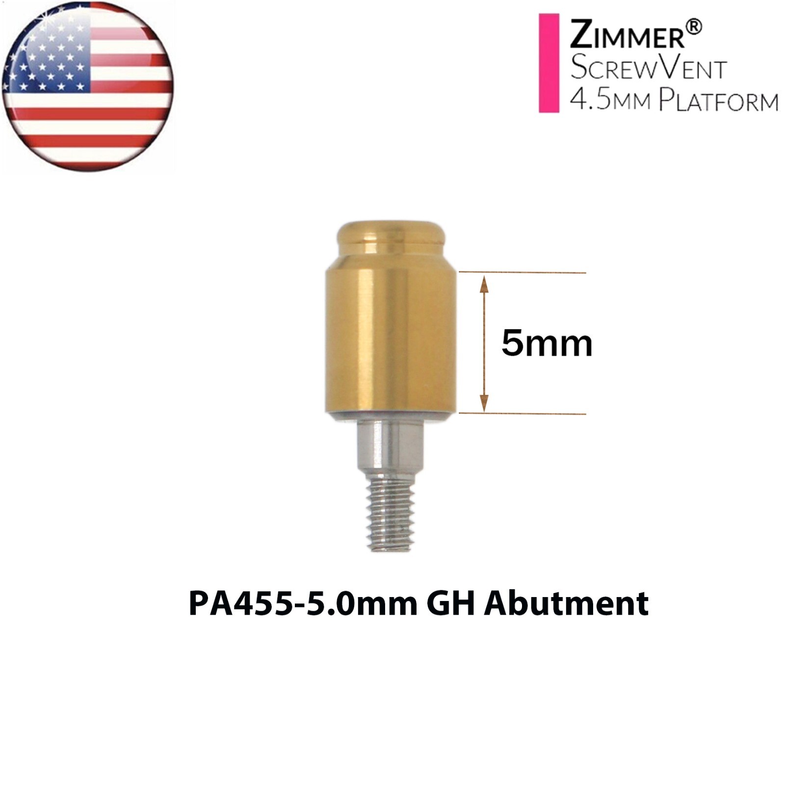 US Overdenture Locator Abutments For ZIMMER Screw-Vent 3.5/4.5mm BEGO MIS Adin