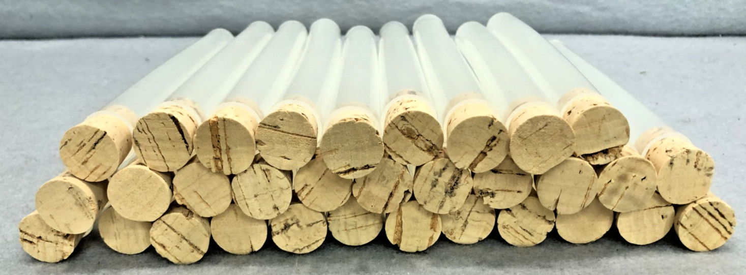 20pcs Semi-Clear Plastic Test Tubes with Cork Stoppers -Crafts -Storage -Party