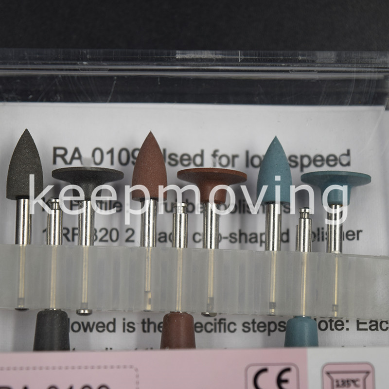 5 Kits Dental Silicone Polisher Diamond Burs Polishing Cups Assorted Amalgam Kit