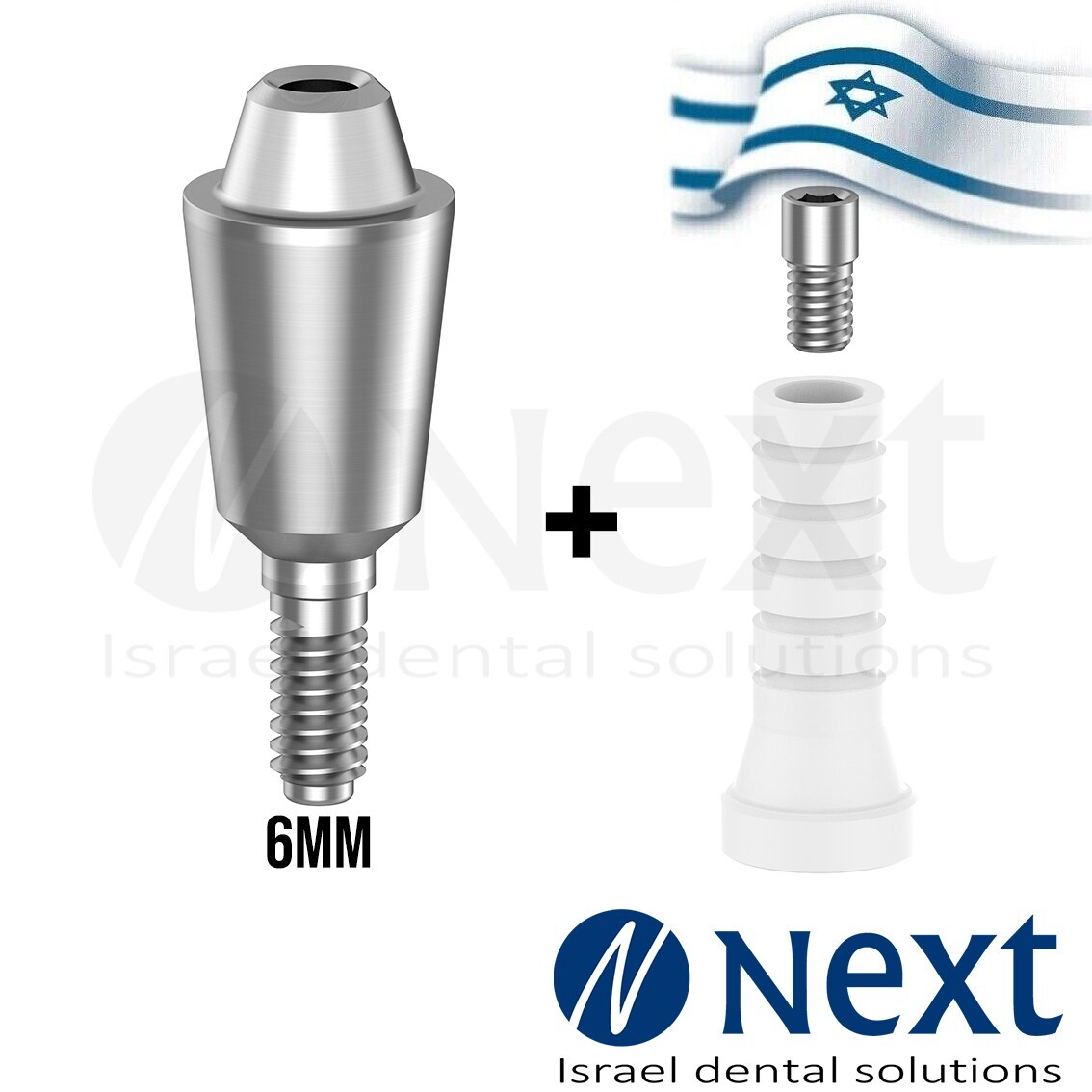 New Straight abutment Multi Unit 1 mm plastic sleeve screw 1.72