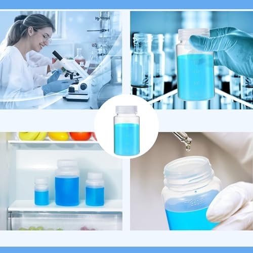 Tatuo 12 Pcs 8oz 250 ml Plastic Sample Bottles with Screw Cap, Liquid Contain…