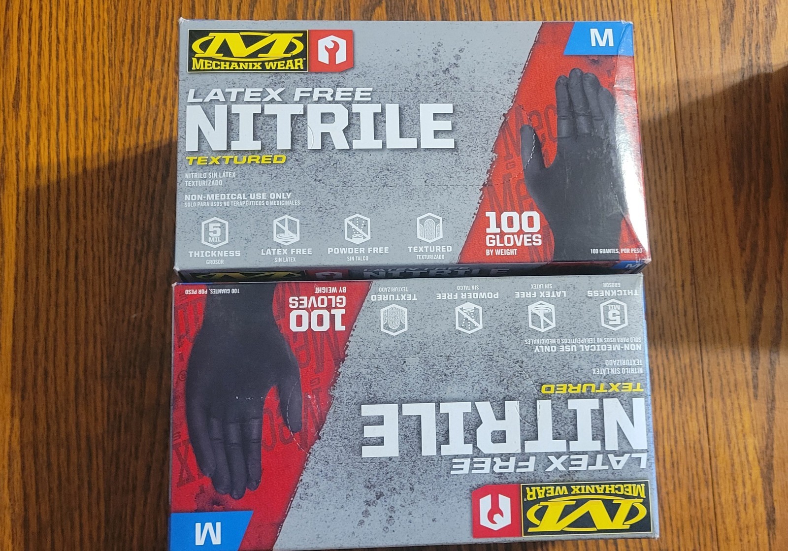4 Boxes of 100 for $25 Mechanix Wear Latex-Free Nitrile Textured Gloves Medium