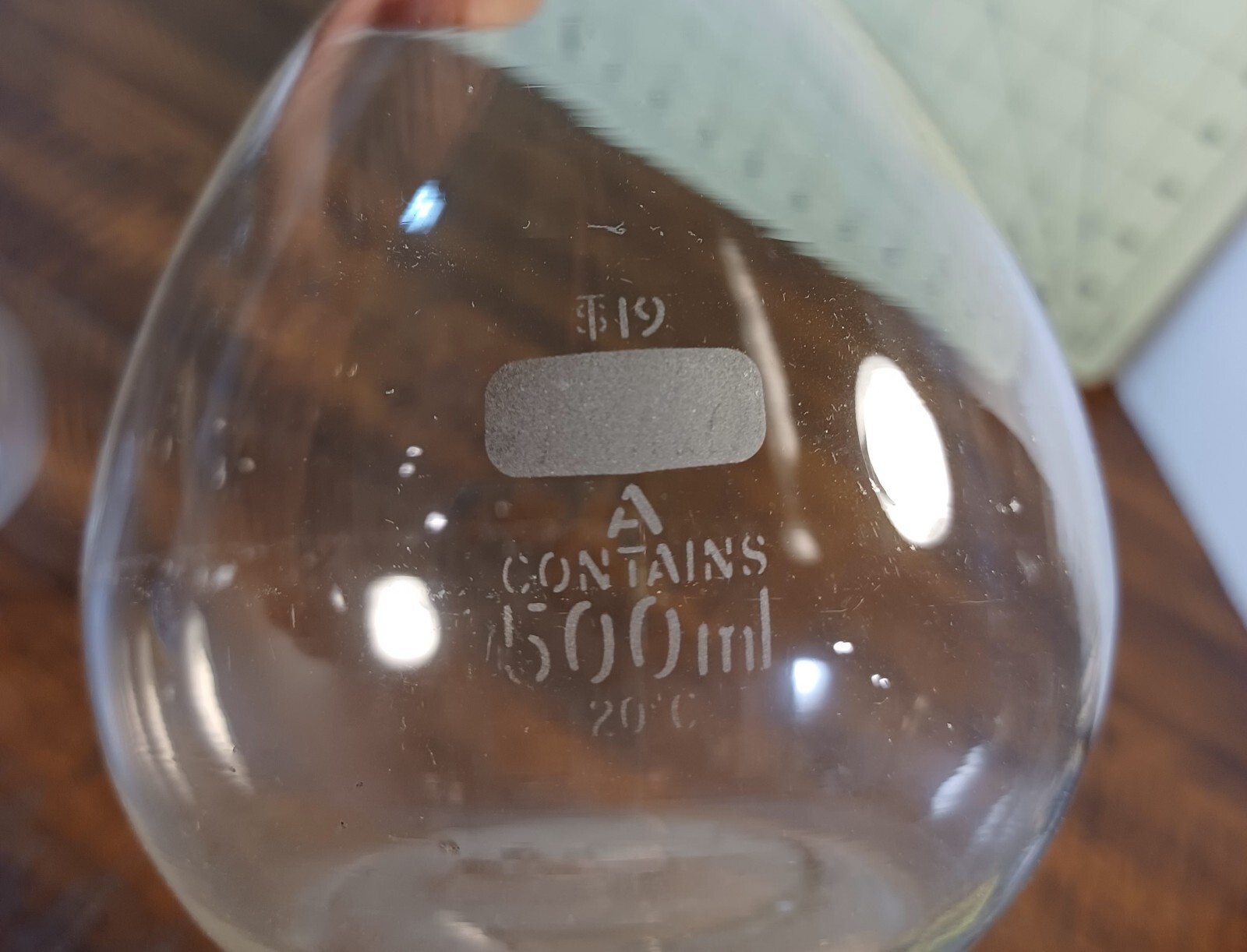 Vtg Type A Pyrex 500ML & 200ML Flask Flat Bottom Made USA Ground Tops NO Stopper