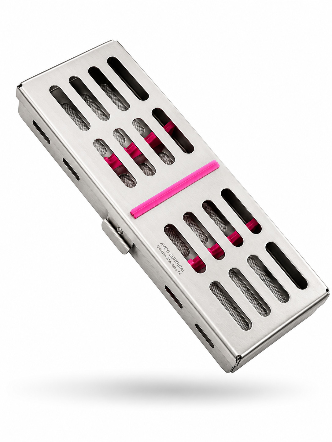 1PC GERMAN AUTOCLAVABLE STERILIZATION CASSETTE – HOLDS 5 INSTRUMENTS DENTAL PINK